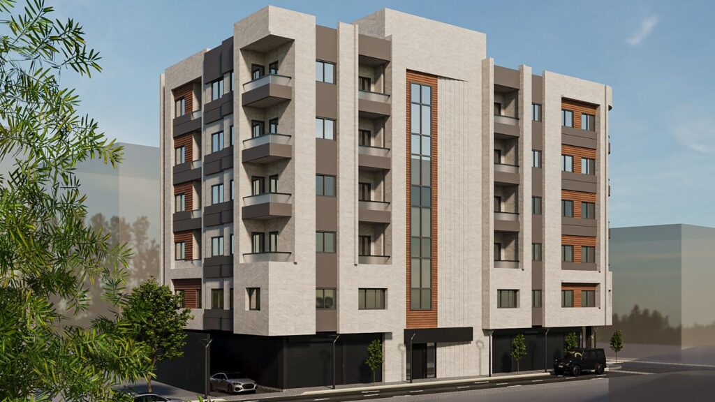 مبانٍ طابقية حديثة متفرقة